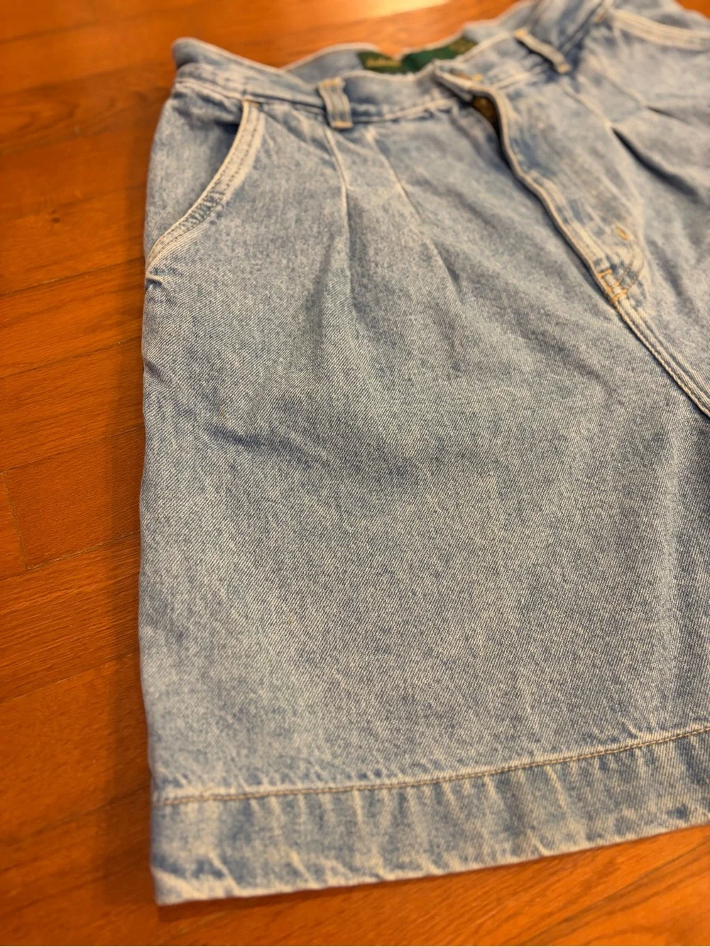 Authentic Waco | Vintage Denim Pleated Mom Shorts